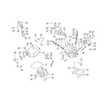 Testa cilindro - Albero a camme Kymco MXU 300