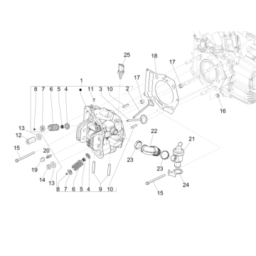 Testata Piaggio MP3 500 LT Sport 2014-2016
