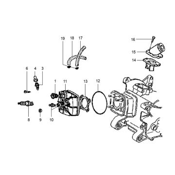 Testa cilindro Gilera Runner 50 2 tempi LC 1998-2005