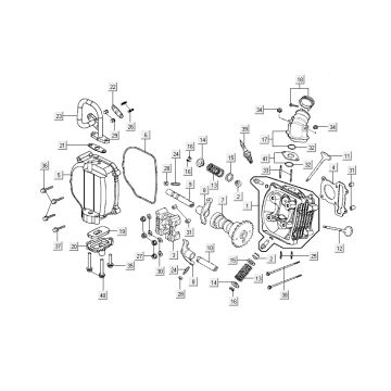 Testa cilindro Kymco New Dink 4 tempi blu oceano profondo