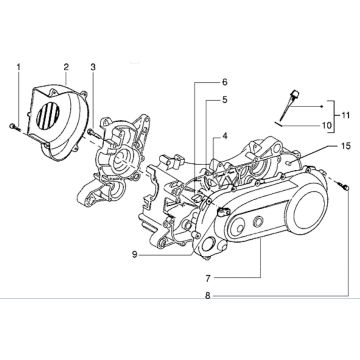 Coperchio carter Piaggio Zip RST 50 2 tempi AC