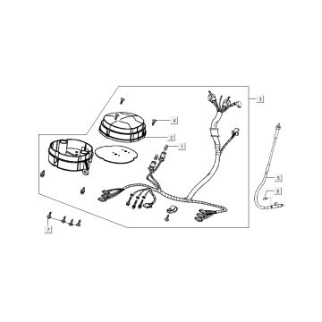 Contachilometri - Cockpit - Cavo tachimetro Kymco Sento 50 4 tempi marrone