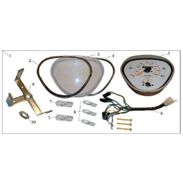 Contachilometri - Cockpit - Cavo tachimetro China GT rosa