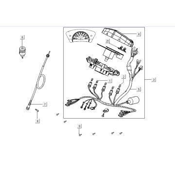 Contachilometri - Cockpit - Cavo tachimetro Kymco Agility RS 4 tempi bianco 11