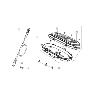 Contachilometri - Cabina di guida - Cavo tachimetro Kymco New Dink 4 tempi blu oceano profondo