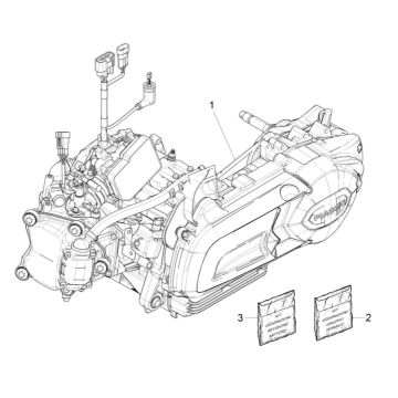 Blocco motore completo Piaggio MP3 300 HPE/300 HPE Sport ABS Euro 5 2020-2022