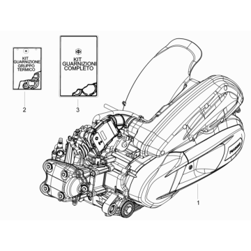 Blocco motore completo Piaggio MP3 350 Maxi Sport ABS Euro 4 2018-2020