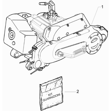 Blocco motore completo Piaggio Typhoon 50 2 tempi Euro 3 2011