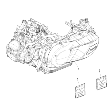 Blocco motore completo Vespa GTS 125 IE ABS Euro 4 2019