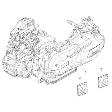 Blocco motore completo Vespa GTS 125 IE ABS Euro 5 2021