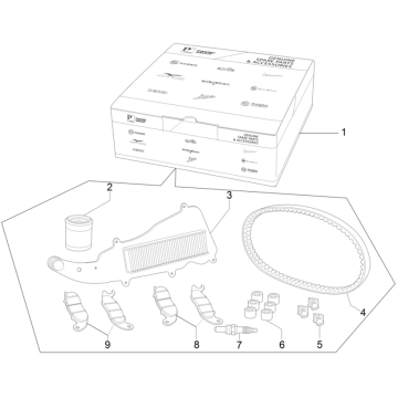 Pacchetto manutenzione Piaggio Medley 150 IE ABS Euro 4 2016-2020