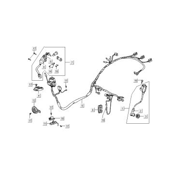 Blocchetto di accensione - Cablaggio Kymco DJ 2-stroke Silver