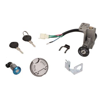 Blocchetto di accensione completo di tappo del serbatoio/lucchetto Buddy e sella Kymco Agility lunga 10/12 pollici/Vitality/Yup