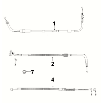 Cavo freno - Cavo acceleratore - Cavo serratura sella Kisbee 4T Euro 5