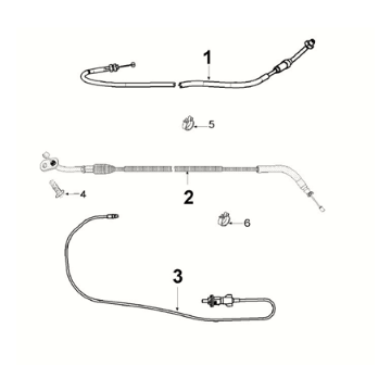 Controls and cables Peugeot Django 125 EFI E5 2021-2022