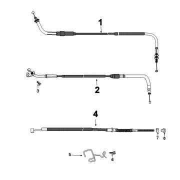 Controls and cables Peugeot Kisbee 2-takt