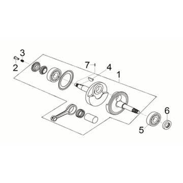 Crank shaft comp Sym Joymax Z 125i E5 2022