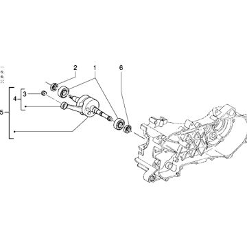 Albero motore Piaggio Zip RST 50 2 tempi AC