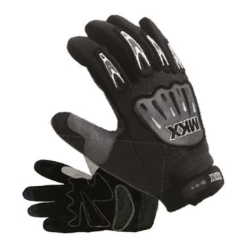 Guanti da cross neri/grigi con chiusura sul polso in velcro MKX