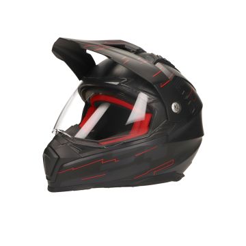 Casco motocross Vito Molino nero opaco/rosso