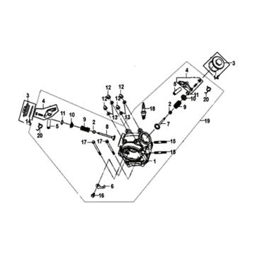 Cylinderkop KPL. Sym Crox 50 E4