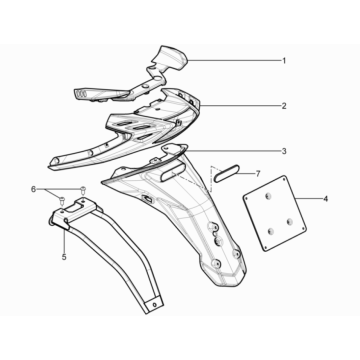 Parafango posteriore Piaggio Typhoon 50 2 tempi Euro 3 2011