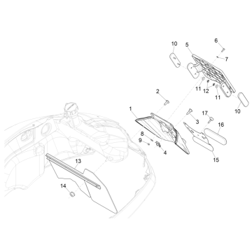 Parafango posteriore Vespa GTS 125 IE ABS Euro 4 2019