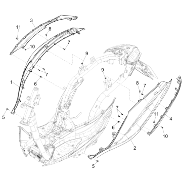 Parabrezza per moto - Spoiler Piaggio Medley 150 IE ABS Euro 4 2016-2020