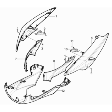 Parabrezza per moto - spoiler Piaggio Typhoon 50 2 tempi Euro 3 2011