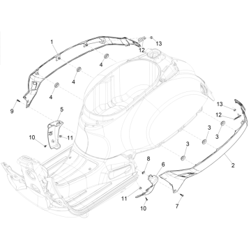 Parabrezza per moto - Spoiler Vespa GTS 125 IE ABS Euro 4 2019