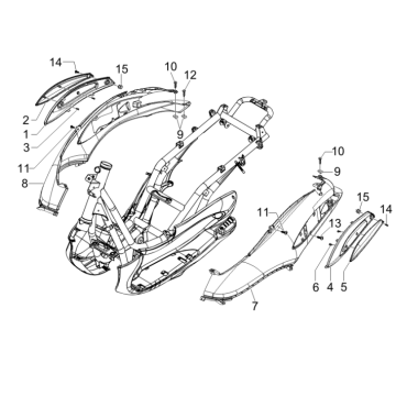 Parabrezza moto Piaggio Beverly 500 Euro 3 2007-2012 nero 94