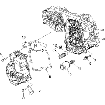 Filtro olio Vespa GTS 250 ie 2005-2009 (con ABS)