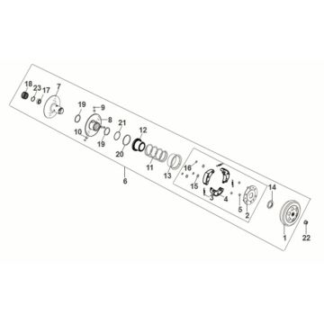 Frizione - Scatola frizione Sym Fiddle IV 50 Euro 5