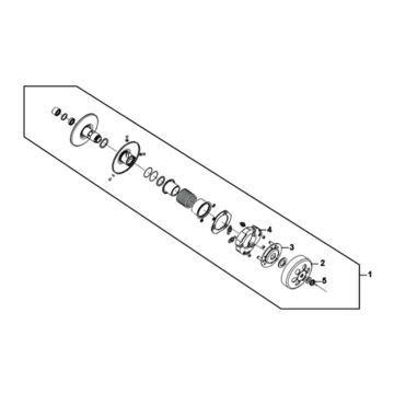 Driven pulley assy Sym Orbit II 125i E4