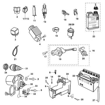 Ricambi elettrici Peugeot Speedfight 2 50 2-stroke AC Euro2