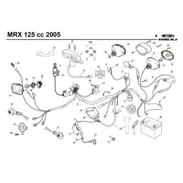 Parti elettriche Rieju MRX 125 rosso 2005 4 tempi