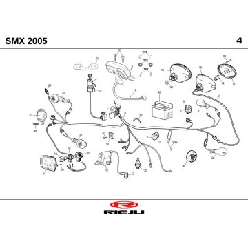 Parti elettriche Rieju SMX blu 2004 2 tempi