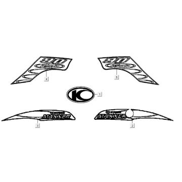 Emblemi – Adesivi – Logo Kymco Maxxer 90 4T AC nero
