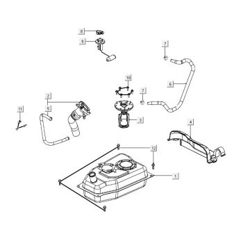 Serbatoio gas - Serbatoio galleggiante - Valvola sottovuoto Kymco People S 150i Euro 4