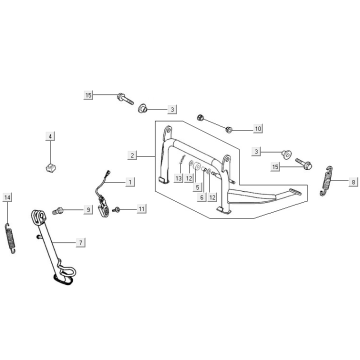 Cavalletto centrale - Cavalletto laterale Kymco New Downtown 125i 4T LC ABS