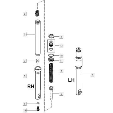 Ricambi forcella anteriore Kymco E-Vitality