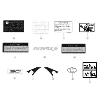 Emblemi - Adesivi Kymco People S 150i Euro 4