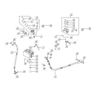 Cilindro del freno - Tubo del freno - Modulo ABS Kymco New Downtown 350i ABS