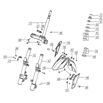 Forcella anteriore Kymco New Downtown 350i ABS