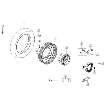 Ganasce freno posteriore Kymco E-Vitality