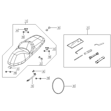 Sella Kymco New Downtown 350i ABS