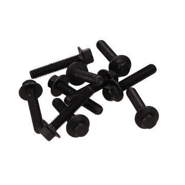 Set bulloni flangia/carter M6x30mm lunghezza (SW8) nero bitta da 10 pezzi