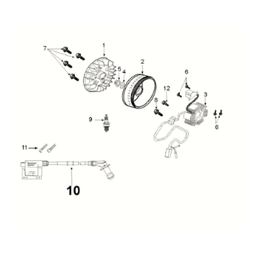 Flywheel magneto Peugeot Django 125 EFI E5 2021-2022
