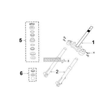 Fork steering Peugeot Tweet 125i E5 FL 2023-2025