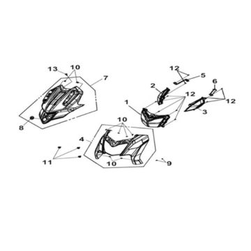 FR. cover Sym Joymax Z 125 E4 GRAY (GY-010-UL)